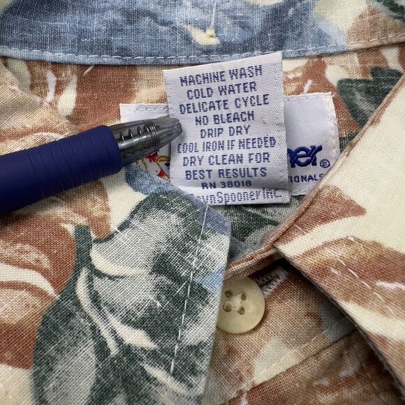 Reyn Spooner Hawaiian Shirt Mens XL Cotton Blend Vintage Popover - Picture 8 of 8